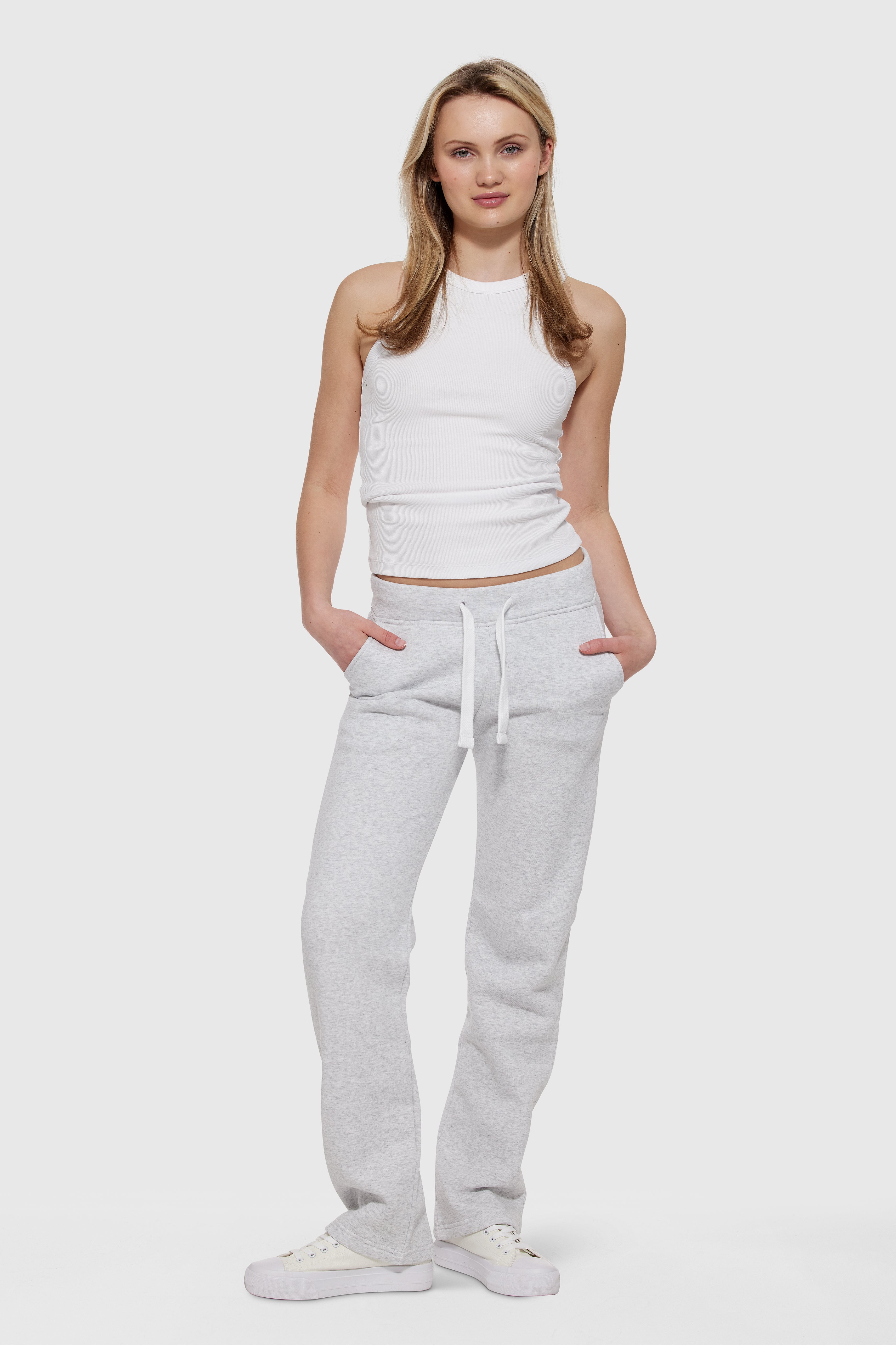 Sweatpant Girl Straight Leg Long Edition Light Grey
