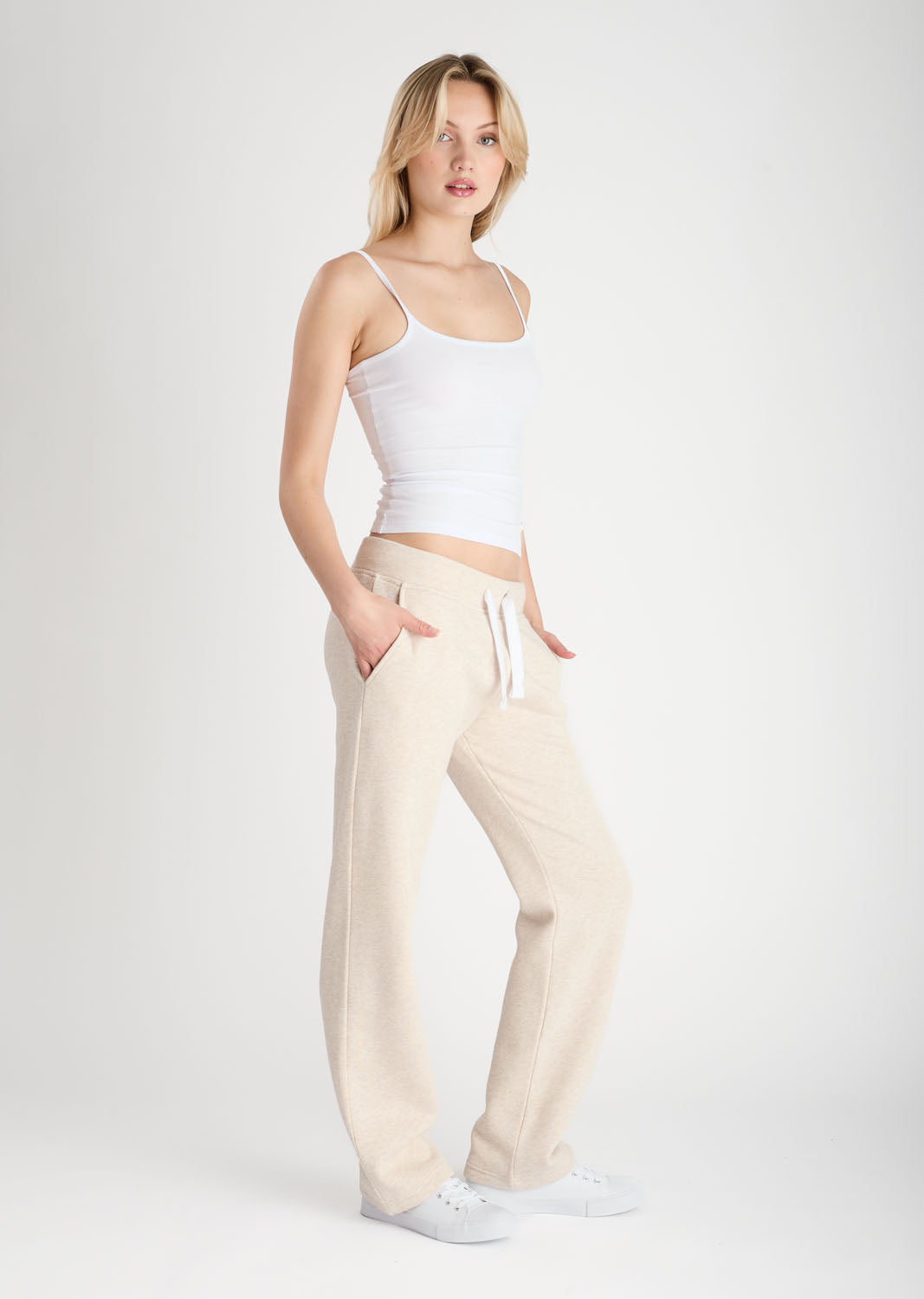 Sweatpant Girl Straight Leg Latte melange