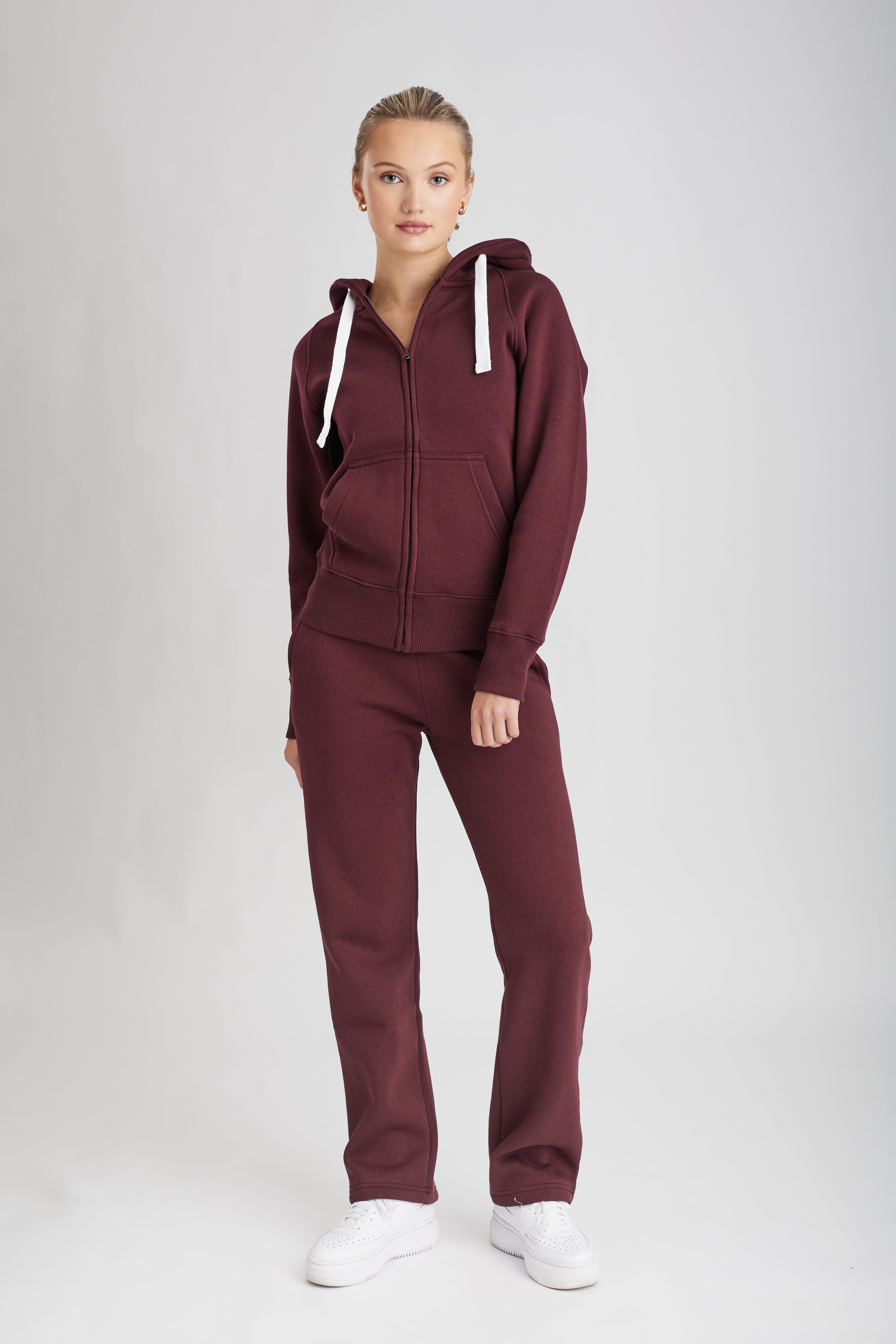 Hoodzip Unisex Original Bordeaux burgunderrot