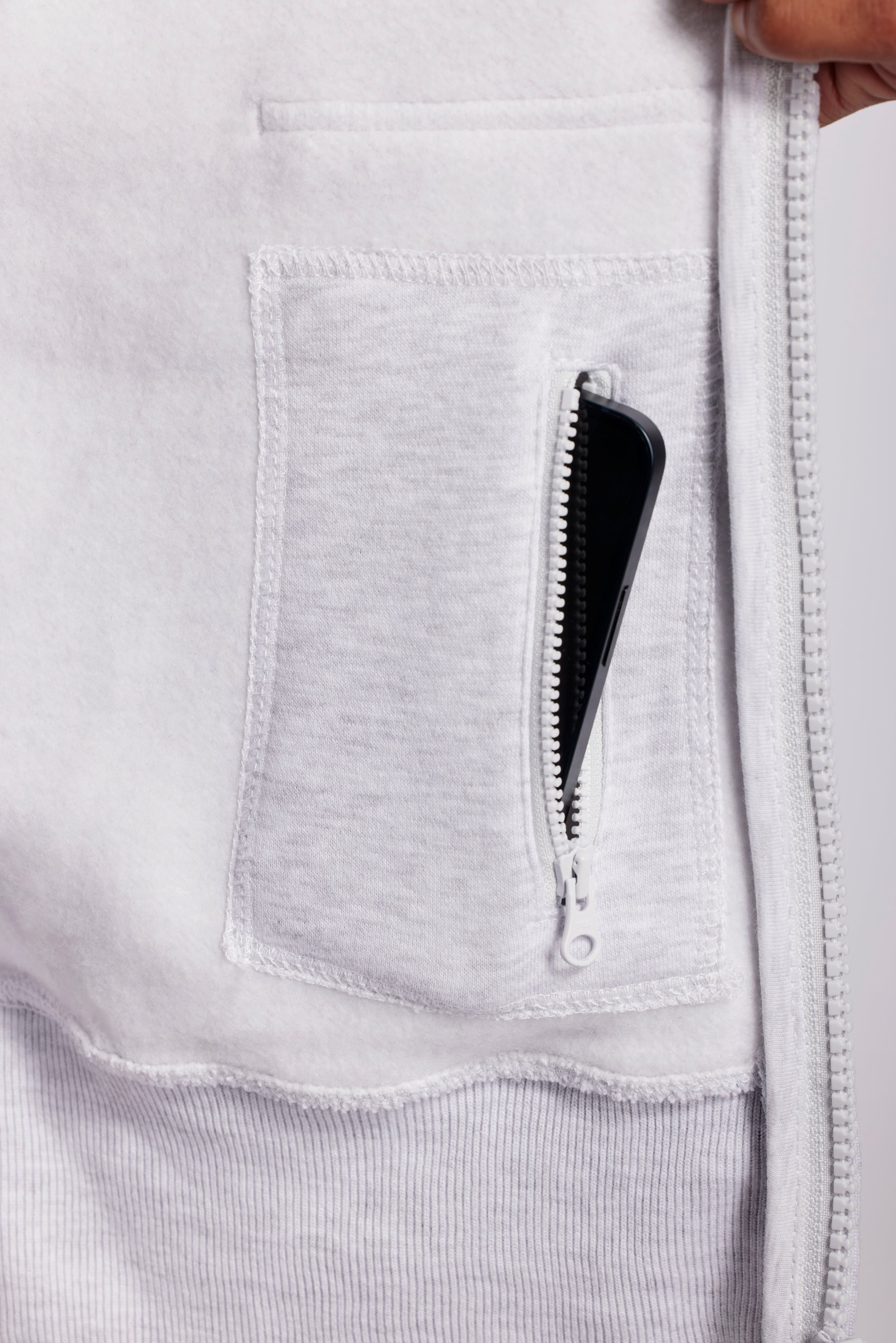 Hoodzip Unisex Original Hellgrau