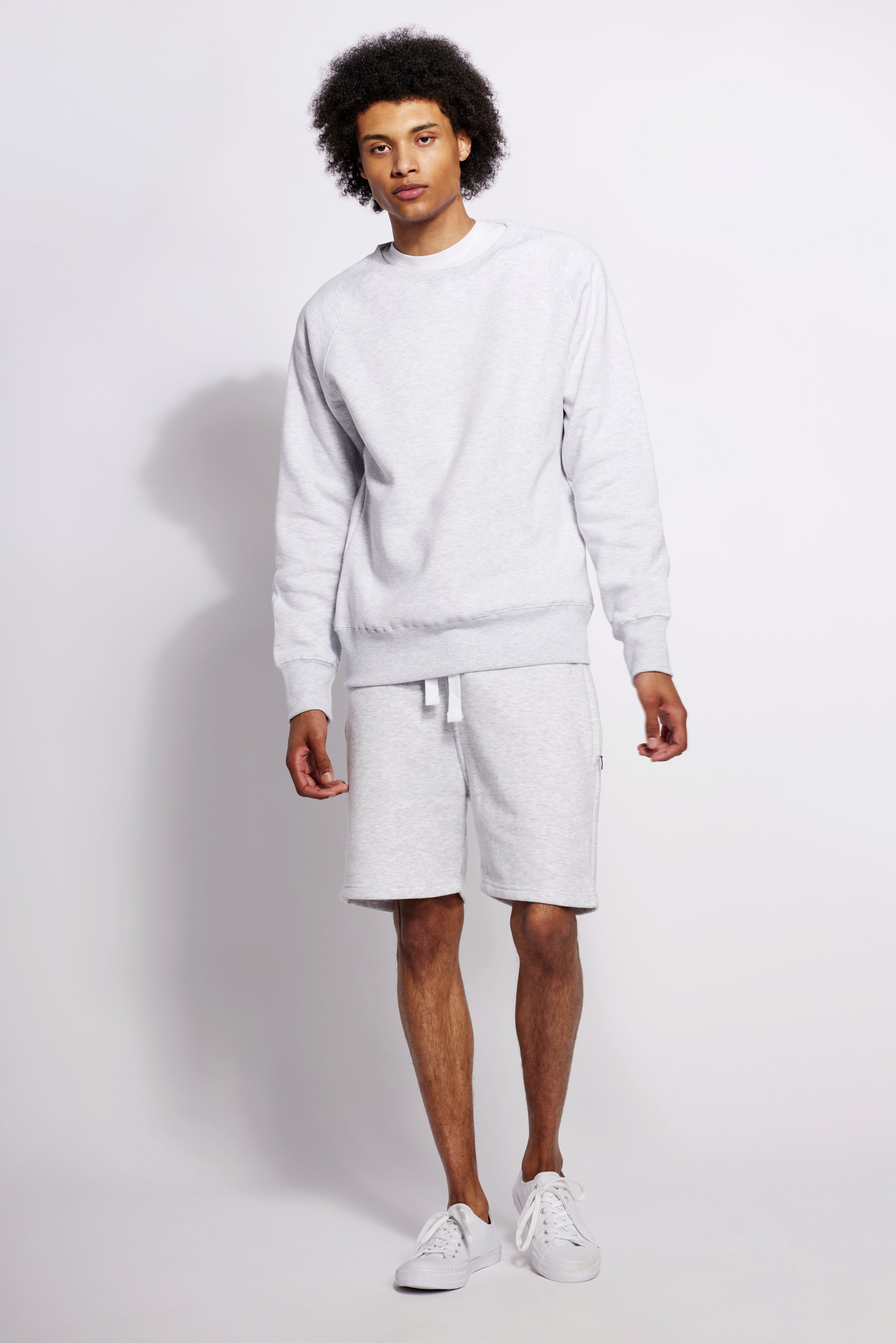 Unisex-Rundhalsausschnitt, Original Hellgrau