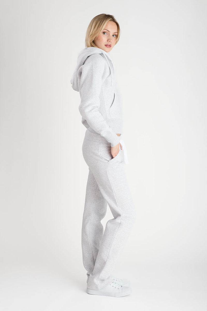 Hoodzip Mädchen Cropped Hellgrau