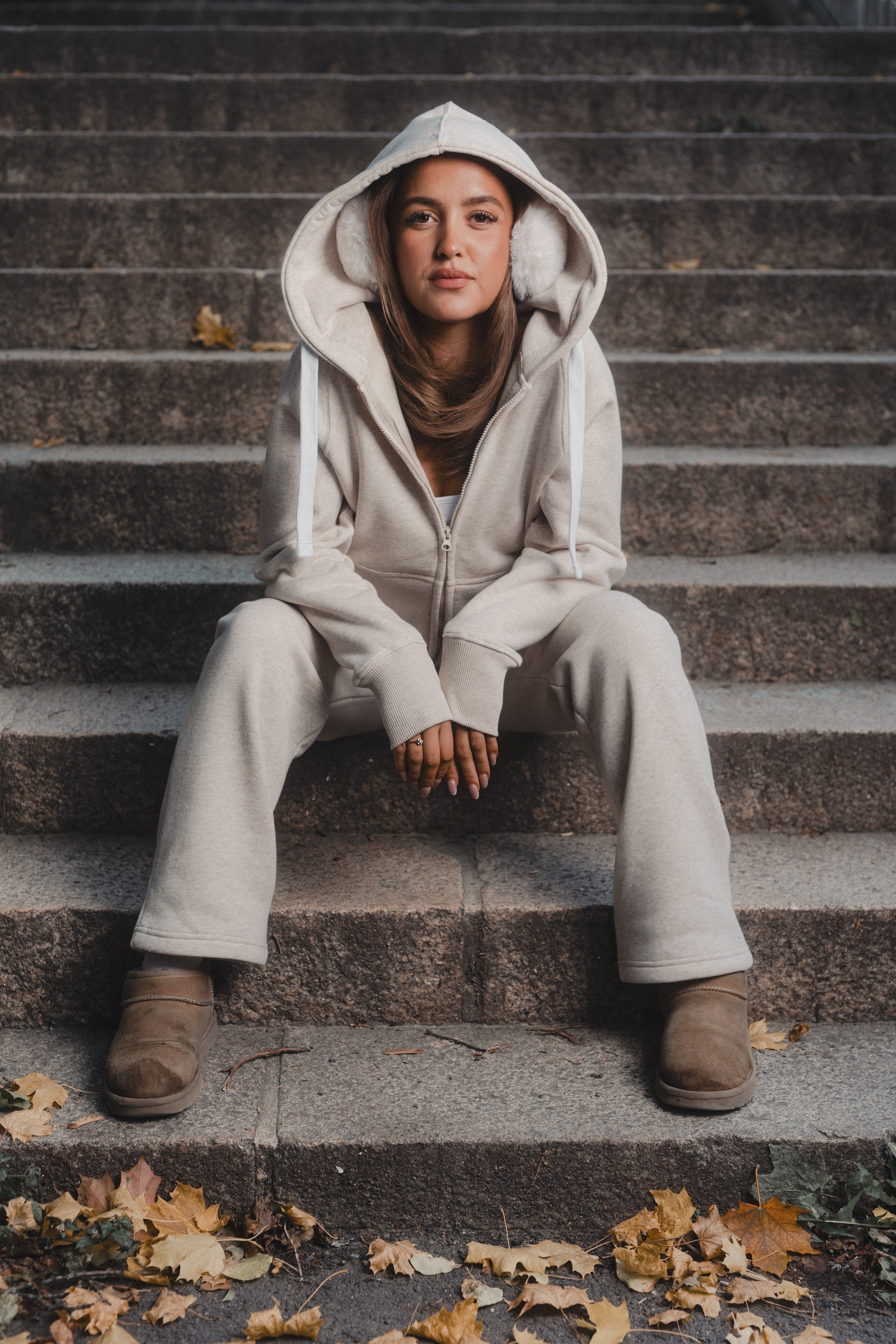 Hoodzip Unisex Original Latte melange