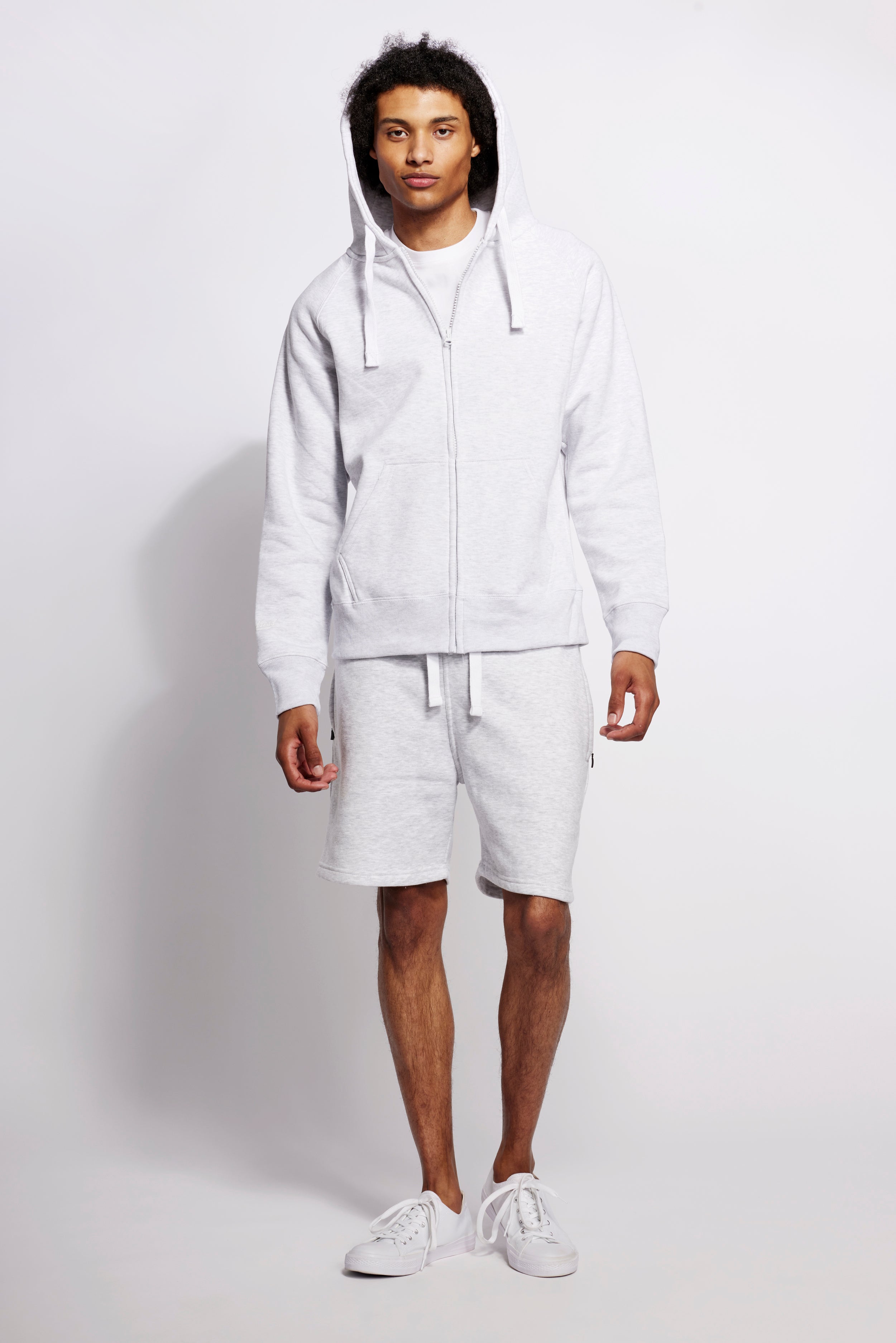 Hoodzip Unisex Original Hellgrau