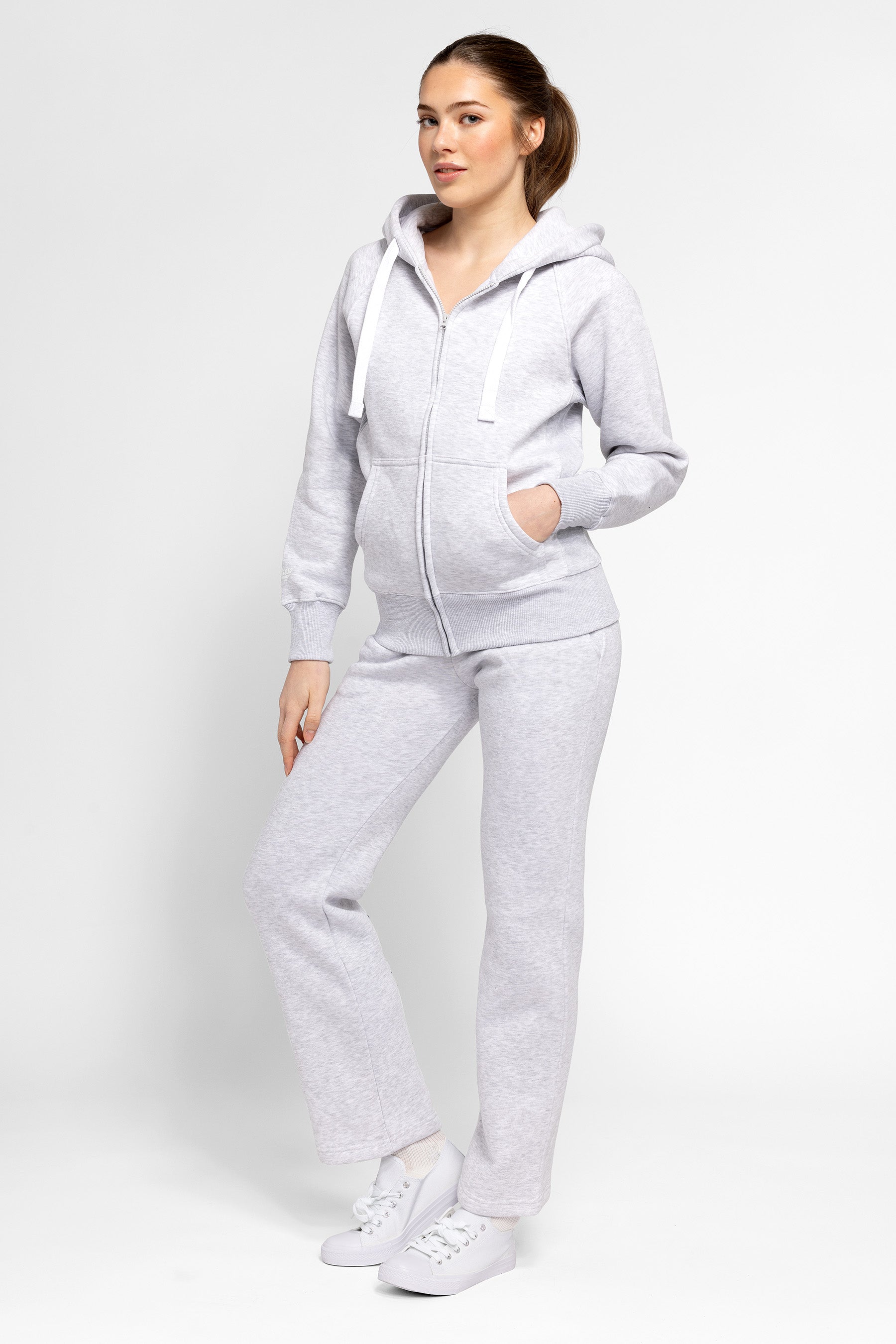 Hoodzip Unisex Original Hellgrau